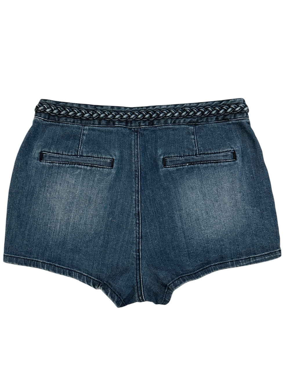 House of Harlow 1960 Braided High Rise Denim Shorts Size 30 Fits 28 Boho - Picture 3 of 13